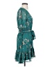 Express 100% Polyester Floral Teal Casual Dress Size XS - photo 4