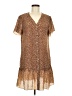 Unbranded 100% Polyester Animal Print Brown Casual Dress Size M - photo 1