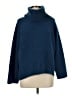 Point Sur Solid Blue Turtleneck Sweater Size M - photo 1