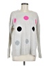 Lisa Todd 100% Cashmere Polka Dots Gray Cashmere Pullover Sweater Size M - photo 1