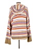 Rebecca Taylor 100% Cotton Stripes Tan Pullover Sweater Size L - photo 2