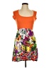 Rainbow 100% Rayon Tropical Orange Casual Dress Size L - photo 1