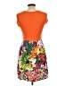 Rainbow 100% Rayon Tropical Orange Casual Dress Size L - photo 2