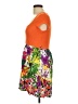 Rainbow 100% Rayon Tropical Orange Casual Dress Size L - photo 5