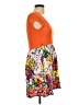 Rainbow 100% Rayon Tropical Orange Casual Dress Size L - photo 4