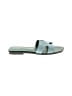 Hermès 100% Leather Teal Blue Sandals Size EU 38 1/2 - photo 1
