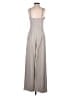 Zara 100% Polyester Metallic Gray Jumpsuit Size S - photo 2