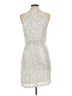 Shein 100% Polyester Metallic Silver Cocktail Dress Size 12 - photo 2