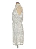 Shein 100% Polyester Metallic Silver Cocktail Dress Size 12 - photo 5