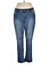 Ashley Stewart Solid Blue Jeans Size 16 - photo 1