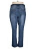 Ashley Stewart Solid Blue Jeans Size 16 - photo 2
