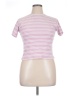 Assorted Brands Stripes Pink Short Sleeve Turtleneck Size XL - photo 1