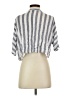 Jondie Stripes Gray 3/4 Sleeve Blouse Size S - photo 2