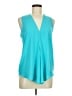 Olivaceous 100% Polyester Teal Sleeveless Blouse Size M - photo 1