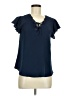 E&M Collection Blue Short Sleeve Top Size M - photo 1