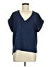 Bobeau 100% Polyester Blue Short Sleeve Top Size M - photo 1