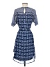 Ann Taylor LOFT 100% Polyester Print Blue Casual Dress Size XS - photo 2