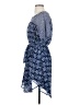 Ann Taylor LOFT 100% Polyester Print Blue Casual Dress Size XS - photo 5