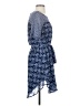 Ann Taylor LOFT 100% Polyester Print Blue Casual Dress Size XS - photo 4