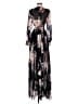 Windsor 100% Polyester Floral Black Casual Dress Size S - photo 2