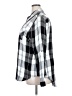 Lane Bryant 100% Rayon Plaid Silver Long Sleeve Button-Down Shirt Size 20 - photo 5