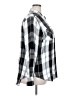 Lane Bryant 100% Rayon Plaid Silver Long Sleeve Button-Down Shirt Size 20 - photo 4