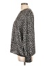 Ann Taylor Factory 100% Polyester Animal Print Black Long Sleeve Blouse Size L - photo 5