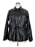 Lane Bryant 100% Polyester Black Faux Leather Jacket Size 20 - photo 1