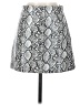 H&M 100% Polyester Animal Print Silver Faux Leather Skirt Size 2 - photo 1