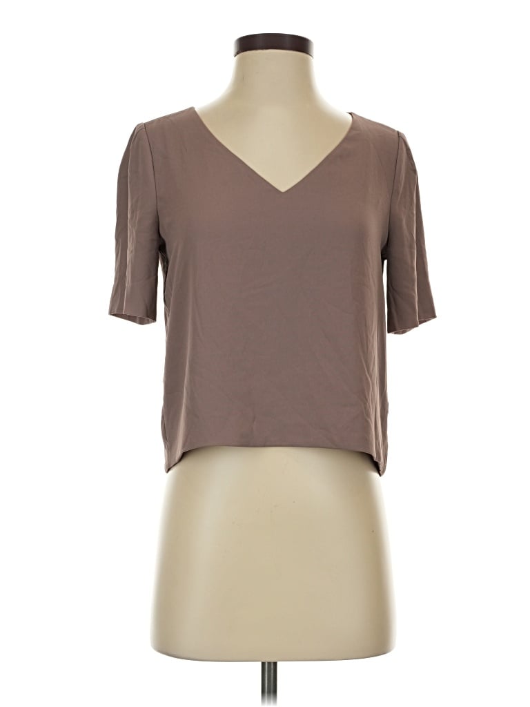 Pre-owned Babaton Short Sleeve T-shirt In Brown