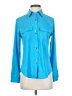 Ivanka Trump 100% Polyester Color Block Blue Long Sleeve Blouse Size XS - photo 1