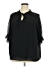 CeCe 100% Polyester Black 3/4 Sleeve T-Shirt Size 3X - photo 1
