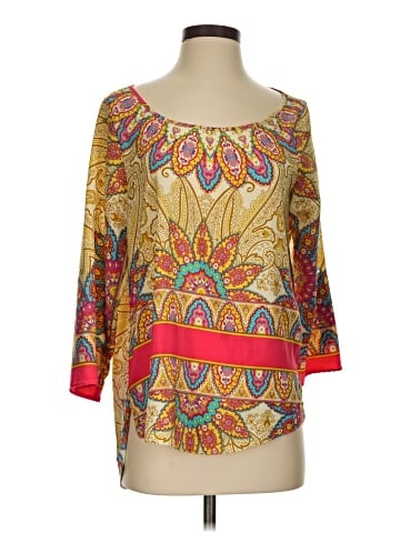 Aqua 3/4 Sleeve Blouse (view 1)