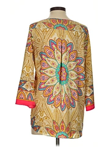 Aqua 3/4 Sleeve Blouse (view 2)