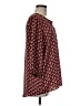 Pleione 100% Polyester Hearts Red 3/4 Sleeve Blouse Size M - photo 4