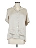 Assorted Brands Metallic Tan Short Sleeve Blouse Size MedEstimated - photo 1