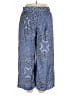 Wardrobe 100% Polyester Paisley Blue Casual Pants Size 36 waist - photo 1