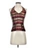 Xscape 100% Acetate Stripes Brown Tank Top Size 4 - photo 1