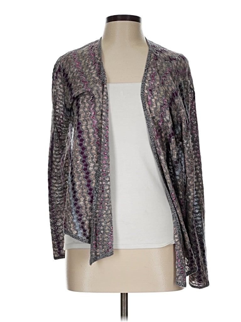 Pre-owned Nic + Zoe Cardigan Sweater In Purple