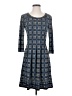 Max Studio Argyle Blue Casual Dress Size S - photo 1