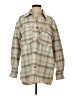 H&M 100% Polyester Plaid Tan Coat Size S - photo 1