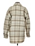 H&M 100% Polyester Plaid Tan Coat Size S - photo 2