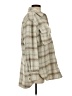 H&M 100% Polyester Plaid Tan Coat Size S - photo 4