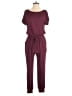 Assorted Brands Solid Burgundy Jumpsuit Size S - photo 1