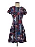 Como Black Paisley Blue Casual Dress Size S - photo 1