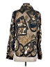 Michel Print Gold Long Sleeve Blouse Size S - photo 2