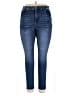 Inc Denim Solid Blue Jeans Size 16 - photo 1