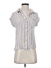Assorted Brands 100% Rayon Stripes Yellow Short Sleeve Blouse Size S - photo 1