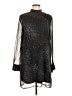 Paper Crane 100% Polyester Stars Silver Cocktail Dress Size L - photo 1