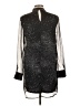 Paper Crane 100% Polyester Stars Silver Cocktail Dress Size L - photo 2